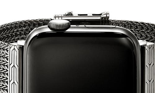 John Hardy Smart Watch Strap, 18mm In Dark Silver