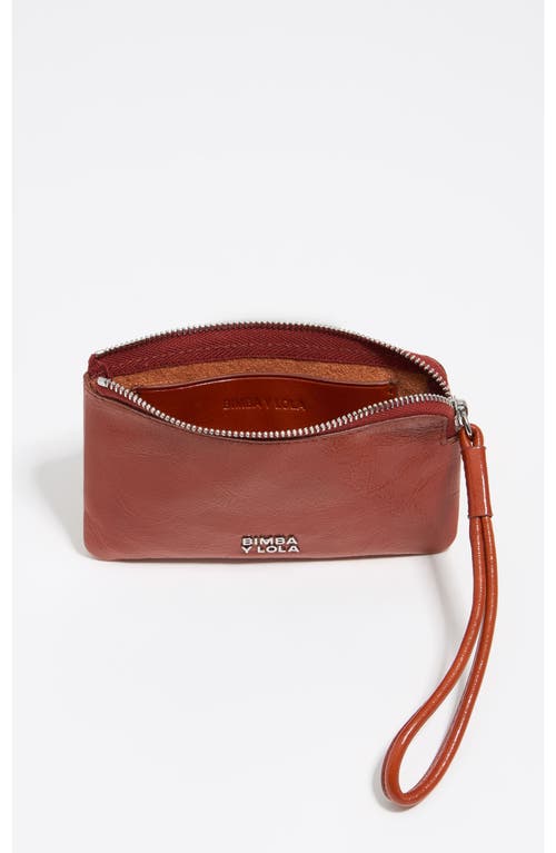 Bimba Y Lola Small Leather Coin Purse In Orange