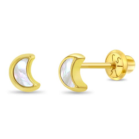 14k Mother of Pearl Shaped Earrings