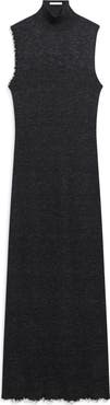 Helmut Lang Mock Neck Sleeveless Maxi Sweater Dress