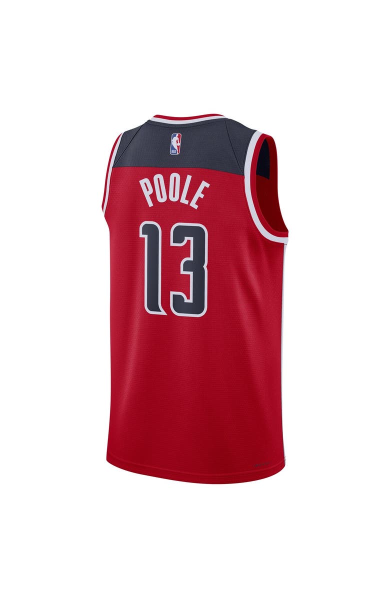 Nike Unisex Nike Jordan Poole Red Washington Wizards Swingman Jersey - Icon Edition, Alternate, color, 