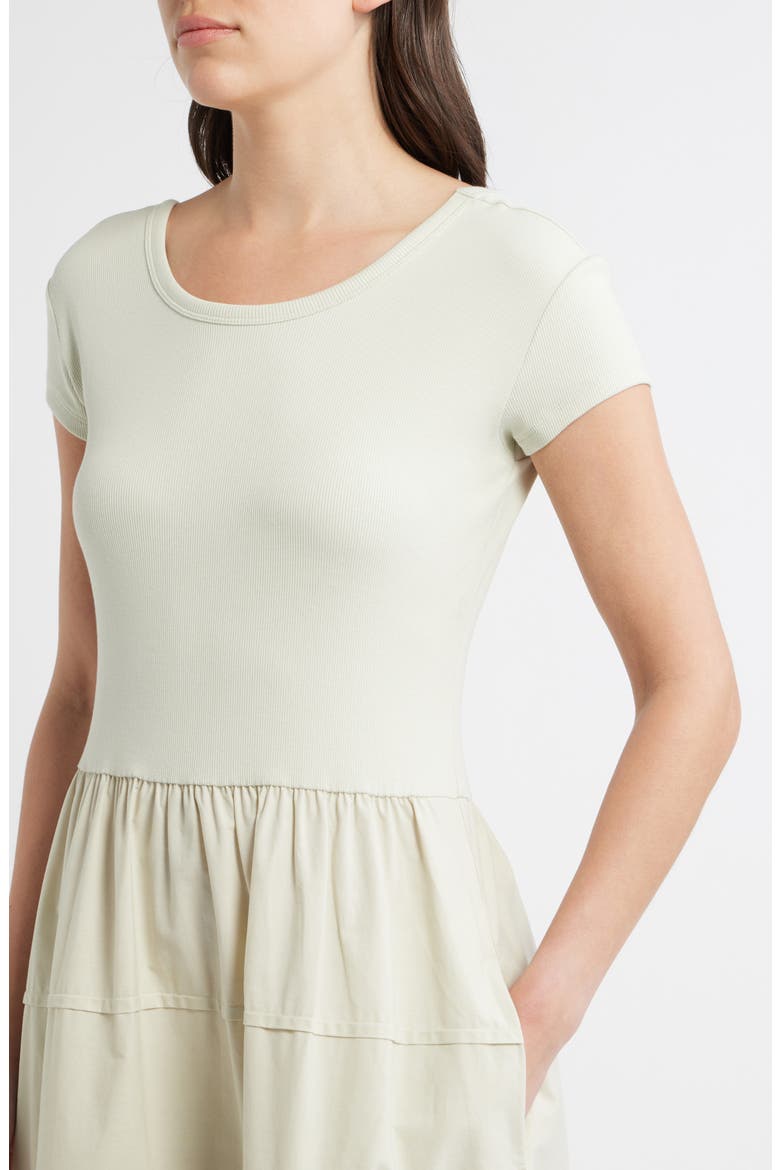 Tiered Midi Dress, Alternate, color, GUAVA LEAF