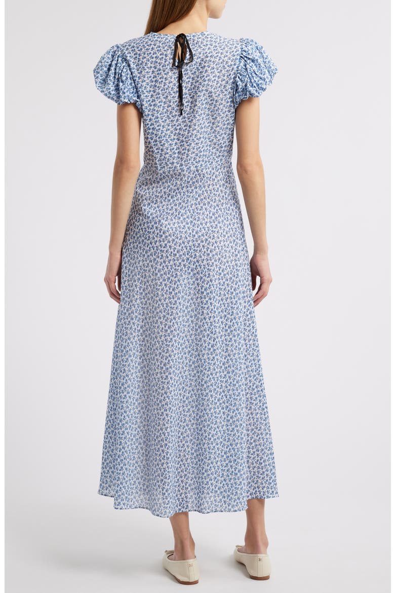 Romina Floral Organic Cotton Maxi Dress, Alternate, color, CORNFLOWER HILLSIDE BLOOM