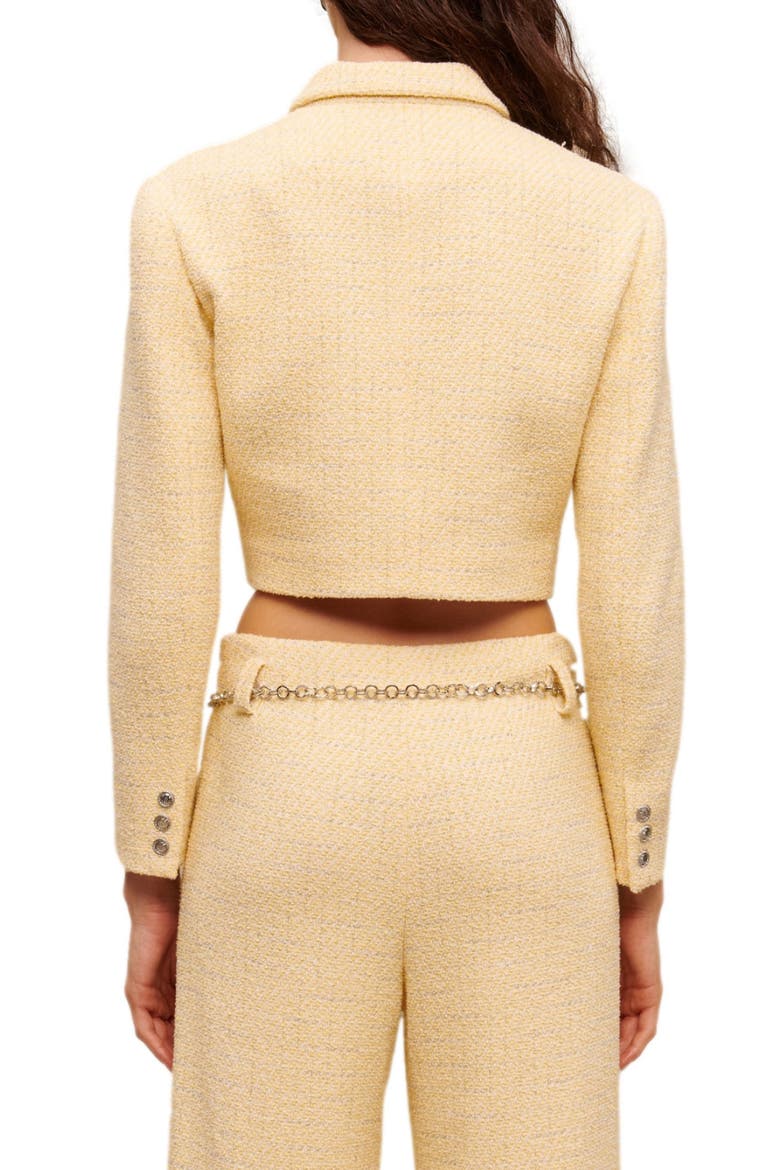 Villo Crop Tweed Jacket, Alternate, color, JAUNE PALE