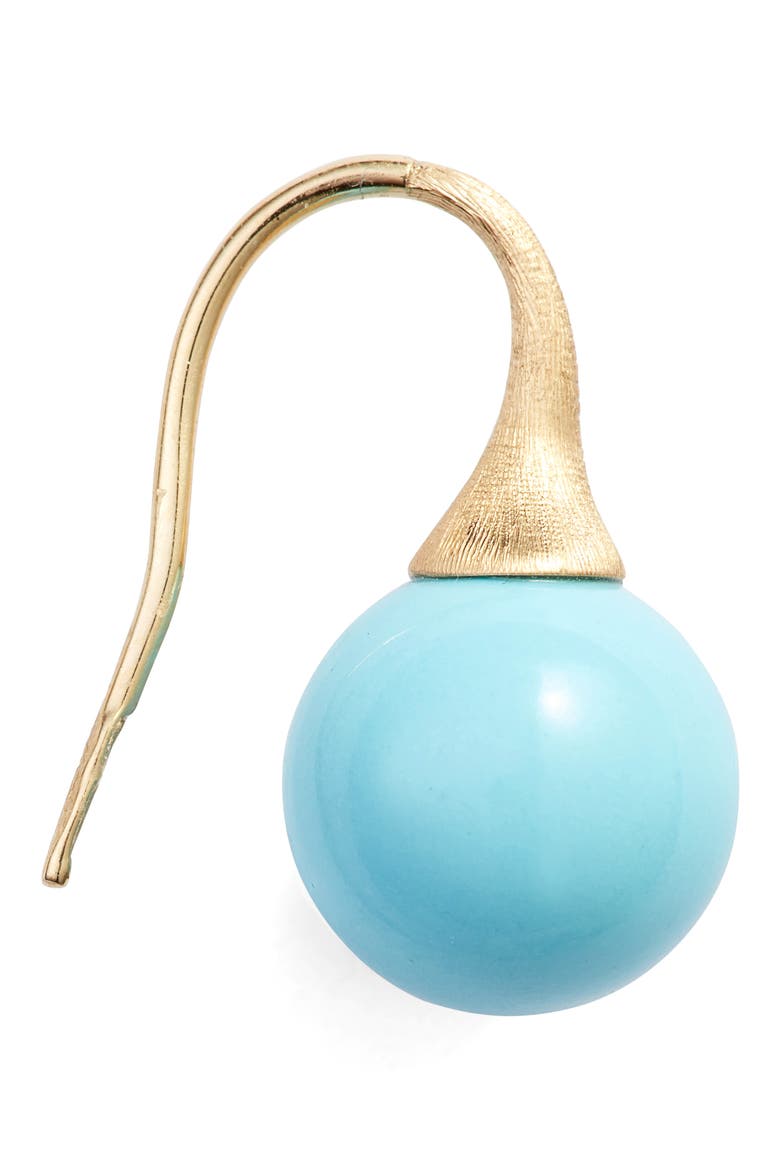 Africa Boule 18K Yellow Gold & Semiprecious Stone Drop Earrings, Alternate, color, YELLOW GOLD/ TURQUOISE