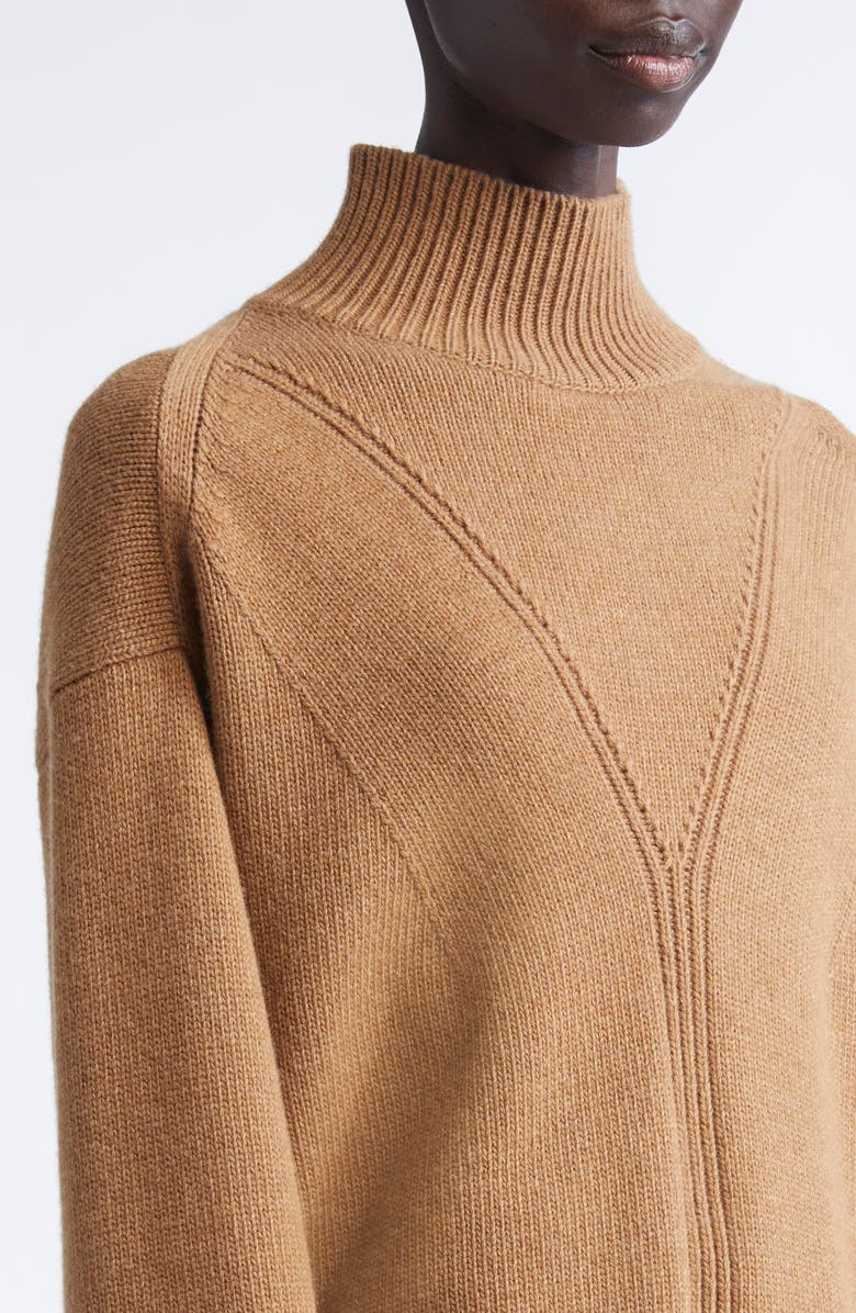 FFORME Loletta Boyfriend Wool & Cashmere Sweater, Alternate, color, Camel Melange