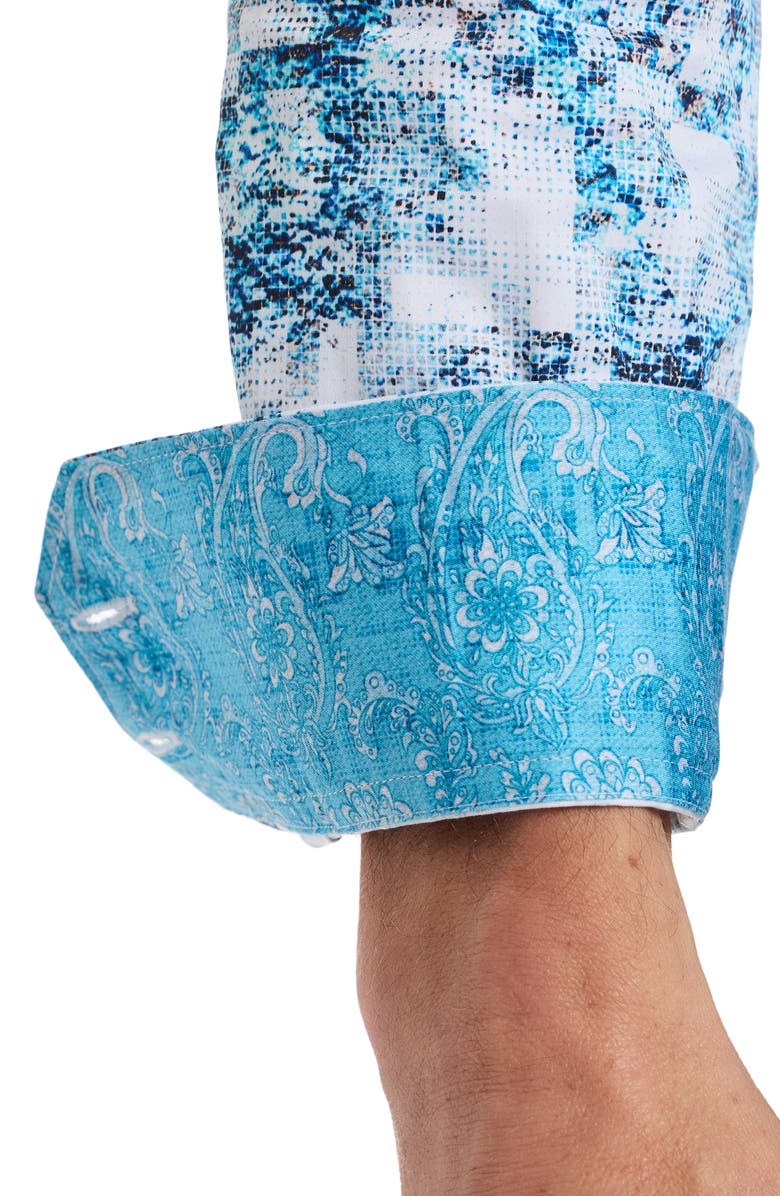 Robert Graham Long Sleeve Button-Up Shirt, Alternate, color, Blue