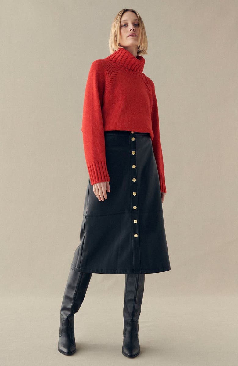 Barbour Alberta Faux Leather Skirt, Alternate, color,