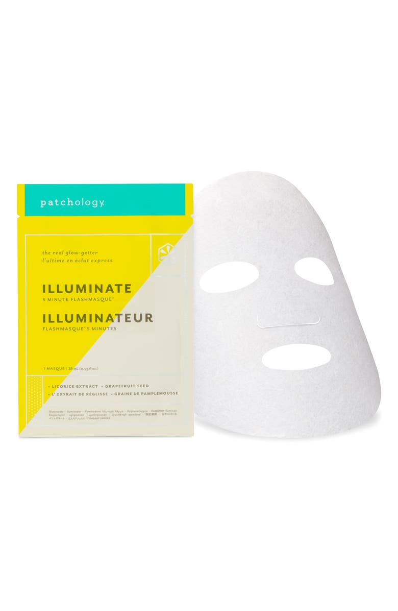 Patchology Illuminate FlashMasque<sup>™</sup> Facial Sheets, Main, color, 