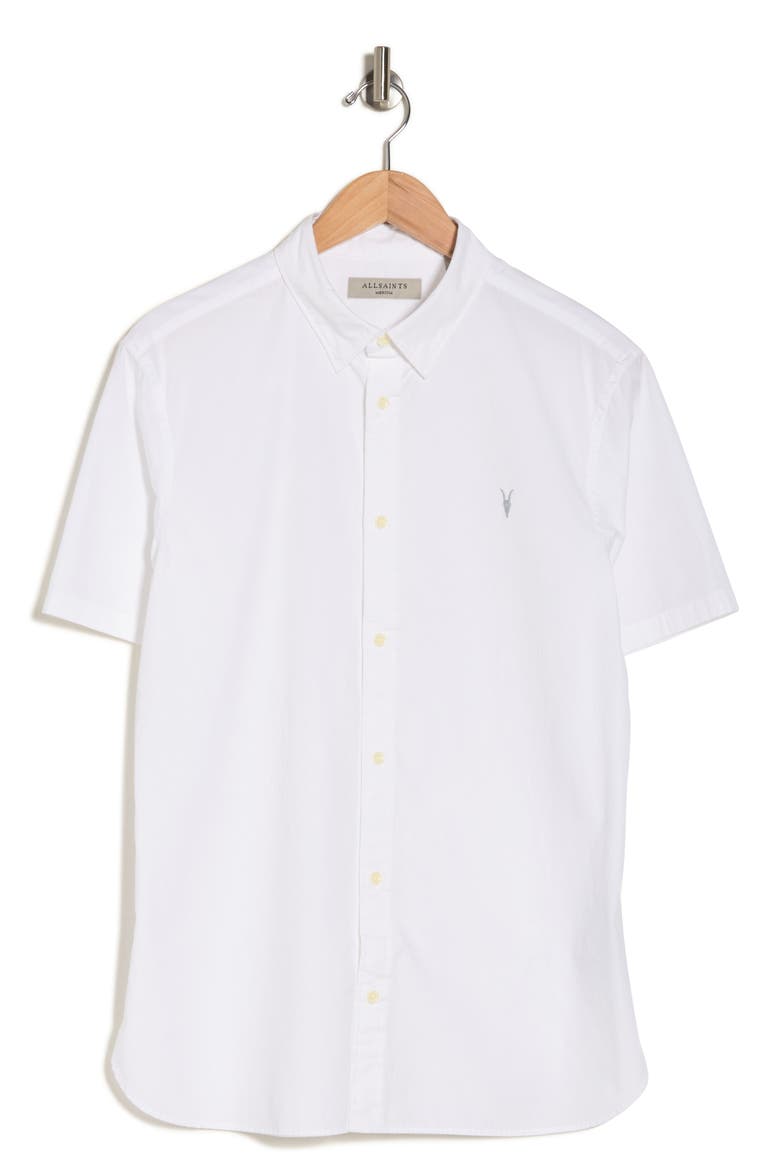 Riviera Short Sleeve Button-Up Shirt, Alternate, color, WHITE