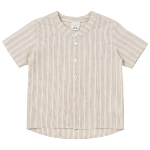 Cotton Striped Short Sleeve Shirt (Toddler, Little Kid & Big Kid)