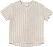 Clô Cotton Striped Short Sleeve Shirt