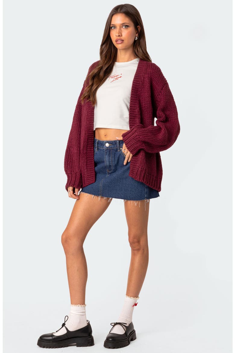 Jessie Denim Miniskirt, Alternate, color, BLUE-WASHED