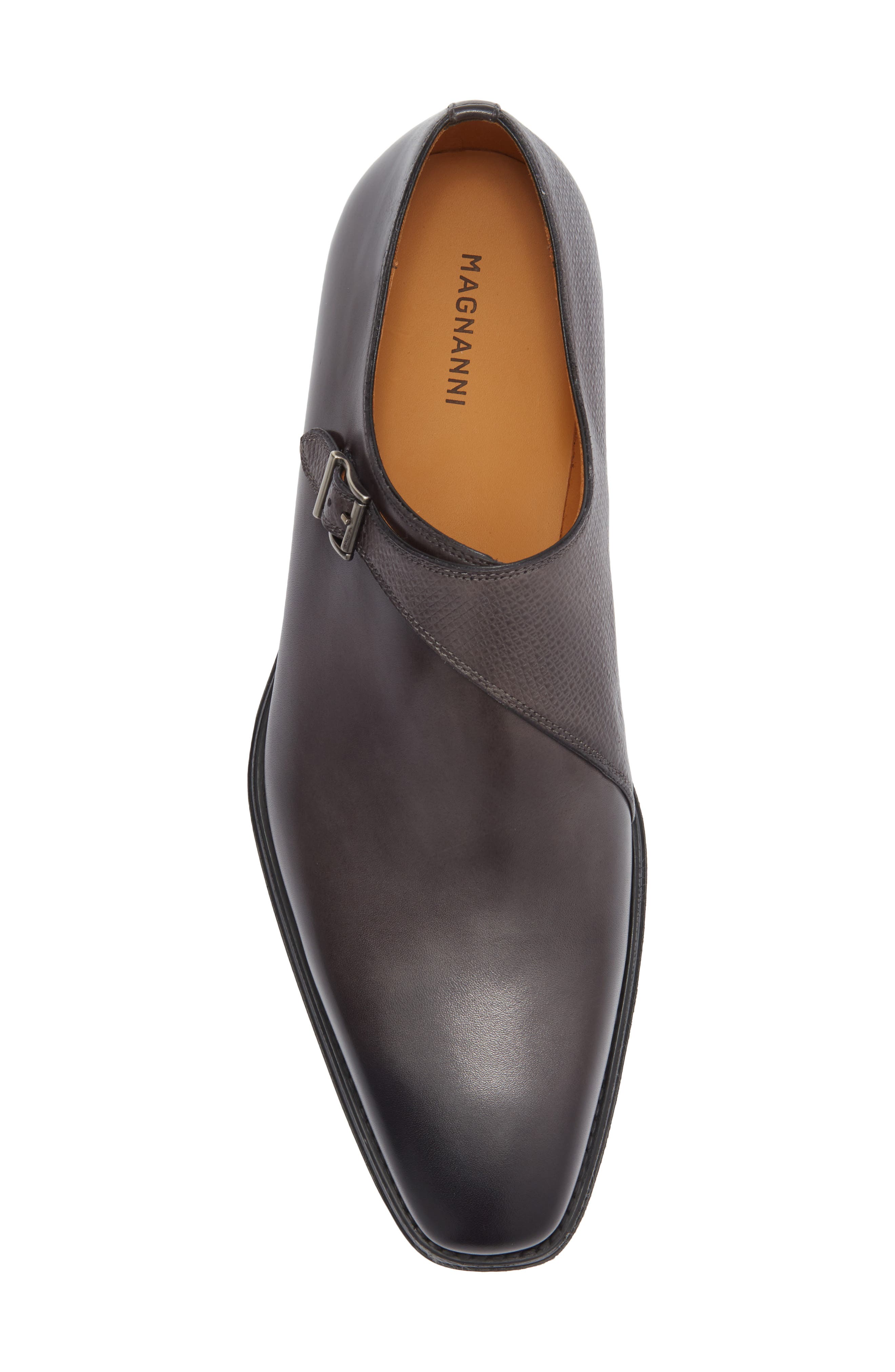 Magnanni Aneto Monk Strap Loafer, Alternate, color, Grey