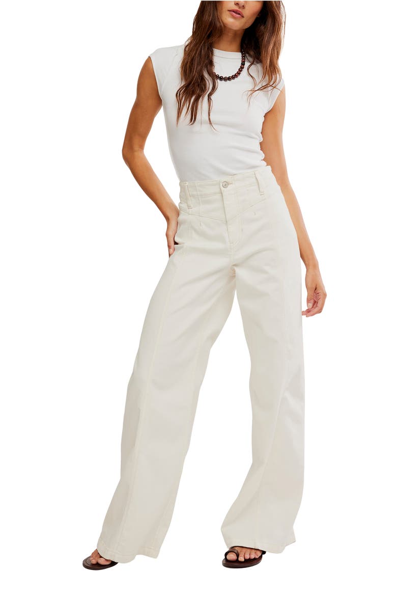 Libre Front Yoke Wide Leg Jeans, Alternate, color, ISLAND LIGHTS