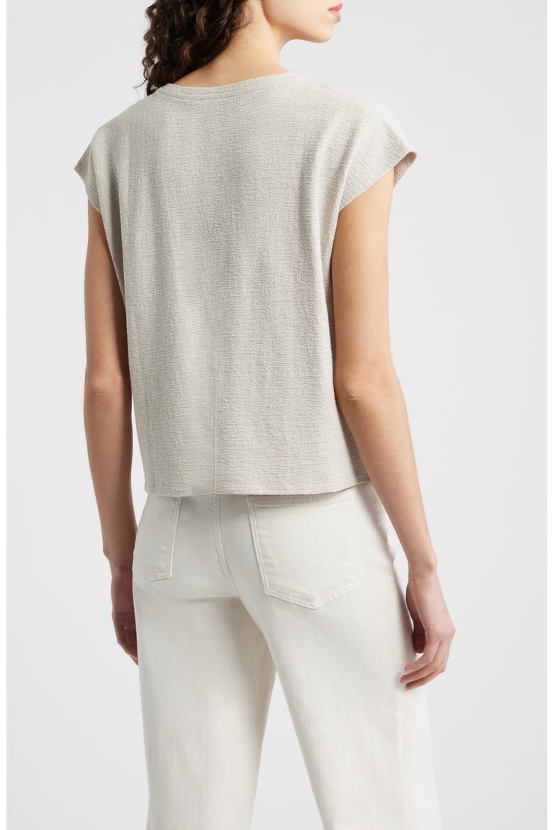 V-Neck Organic Cotton Square Top, Alternate, color, CHALK
