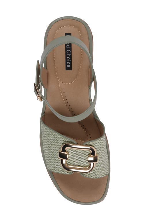 Gc Shoes Fia Buckle Wedge Sandal In Mint