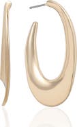 Ettika Flat Oval Hoop Earrings