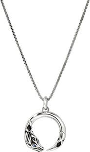 John Hardy Naga Pendant Necklace, Sterling Silver, Blue Sapphire