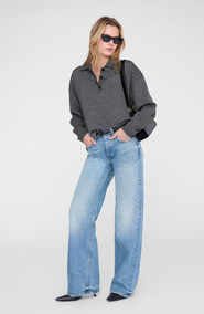 ANINE BING Lee Polo Sweater