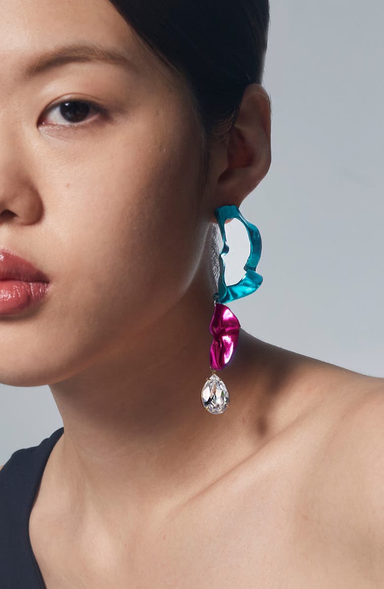 Sterling King Inside Out Pearl Drop Earrings, Alternate, color, 