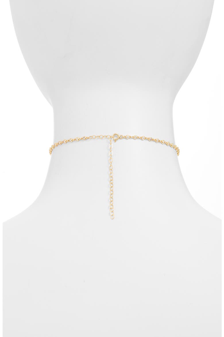 Adina’s Jewels Bezel Chain Choker, Alternate, color, GOLD