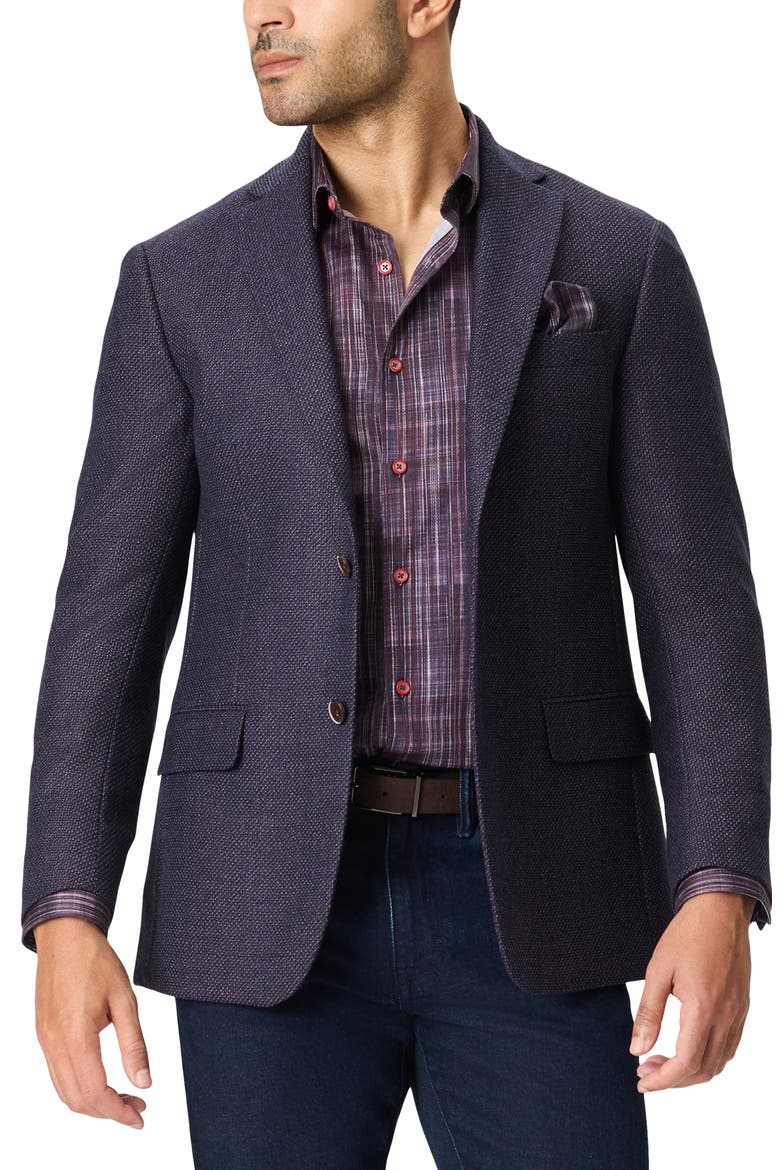 Arley Wool Blend Sportcoat, Alternate, color, BERRY