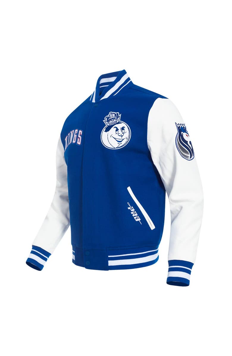 PRO STANDARD Men's Pro Standard  Blue Sacramento Kings 2024/25 City Edition Wool Varsity Full-Zip Jacket, Alternate, color, 
