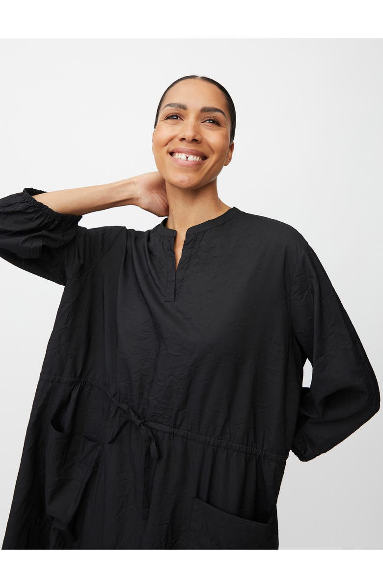 Masai Copenhagen MaNymosa 3/4 Sleeve Loose Fit Midi Dress, Alternate, color, Black