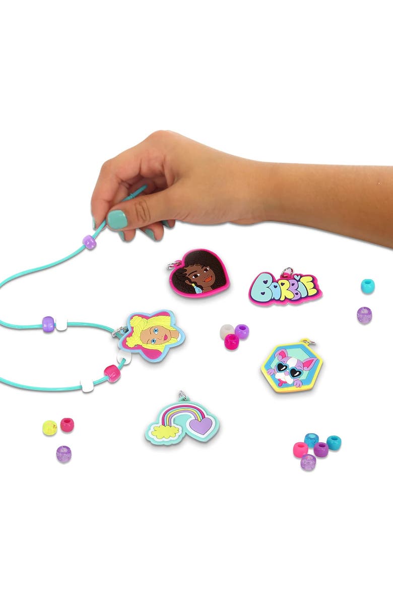 Tara Toy Necklace Activity Set Barbie, 160Pc Diy Jewelry Kit, Alternate, color, Multicolored