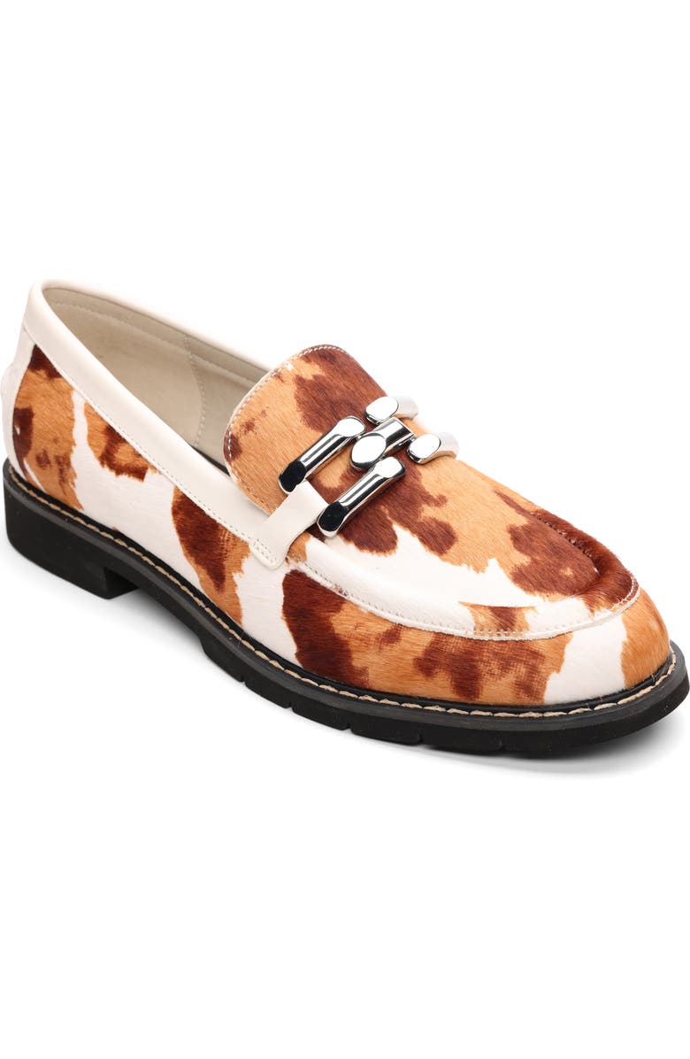Sanctuary Whitney Genuine Calf Hair Bit Loafer, Main, color, Milk Multi