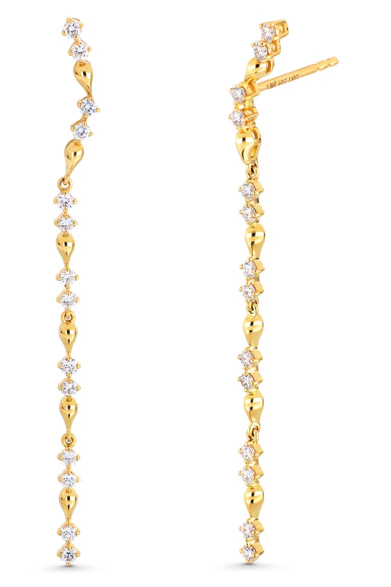 Mykonos Diamond Drop Earrings, Main, color, 18K YELLOW GOLD/ DIAMOND