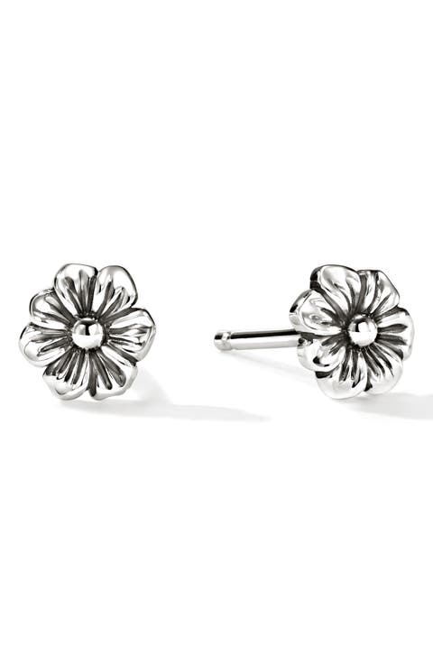 B&F x JH Wildflower Stud Earrings, Sterling Silver