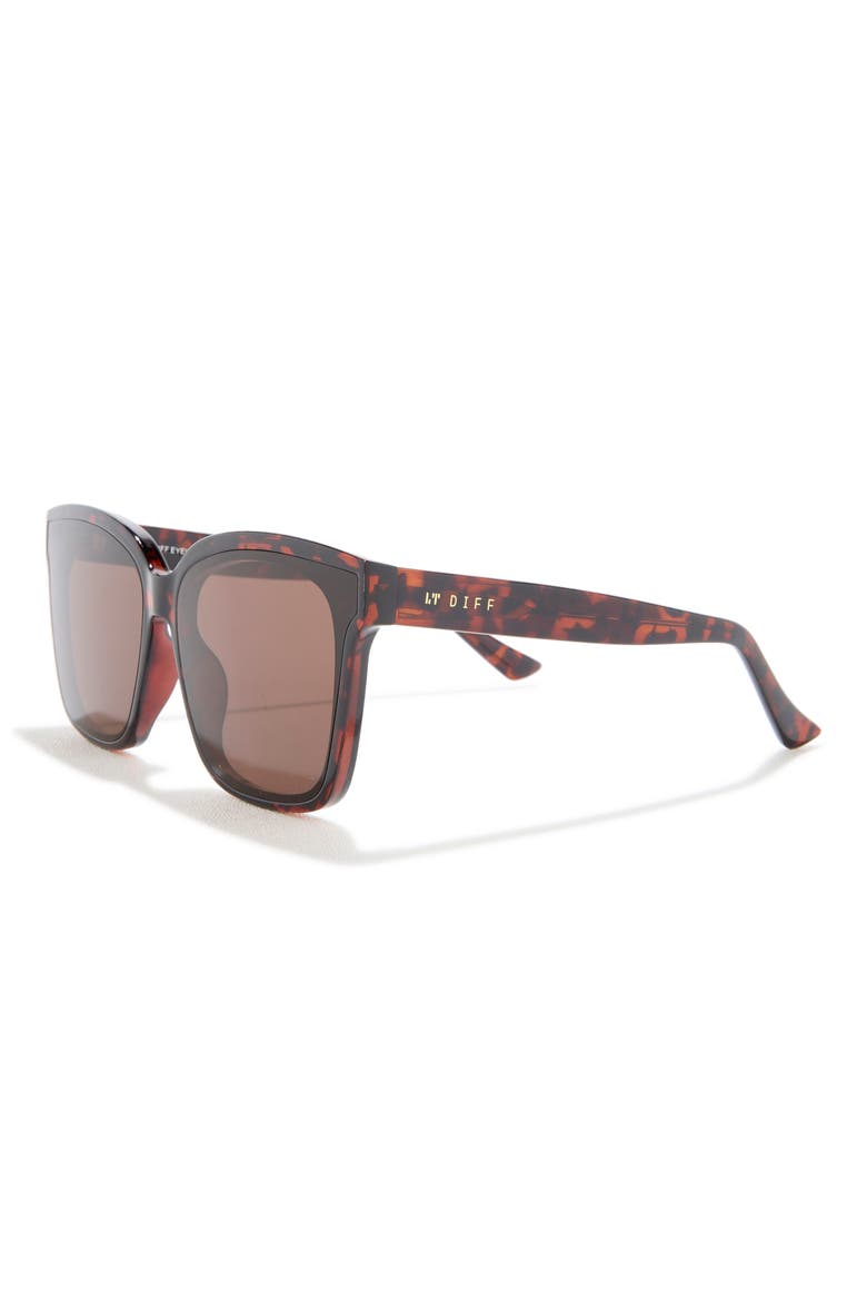 Madison 63mm Square Sunglasses, Alternate, color, DARK TORTOISE BROWN