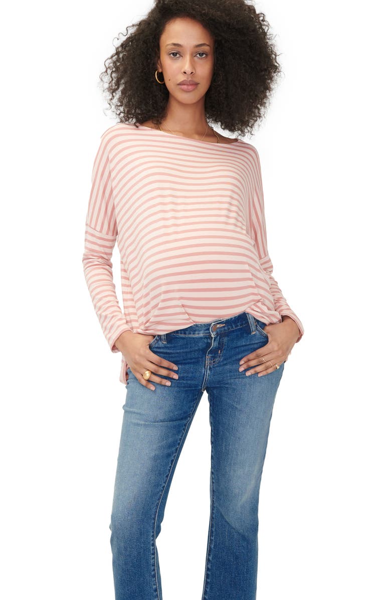 HATCH The Under The Bump Crop Maternity Jeans, Alternate, color, Indigo