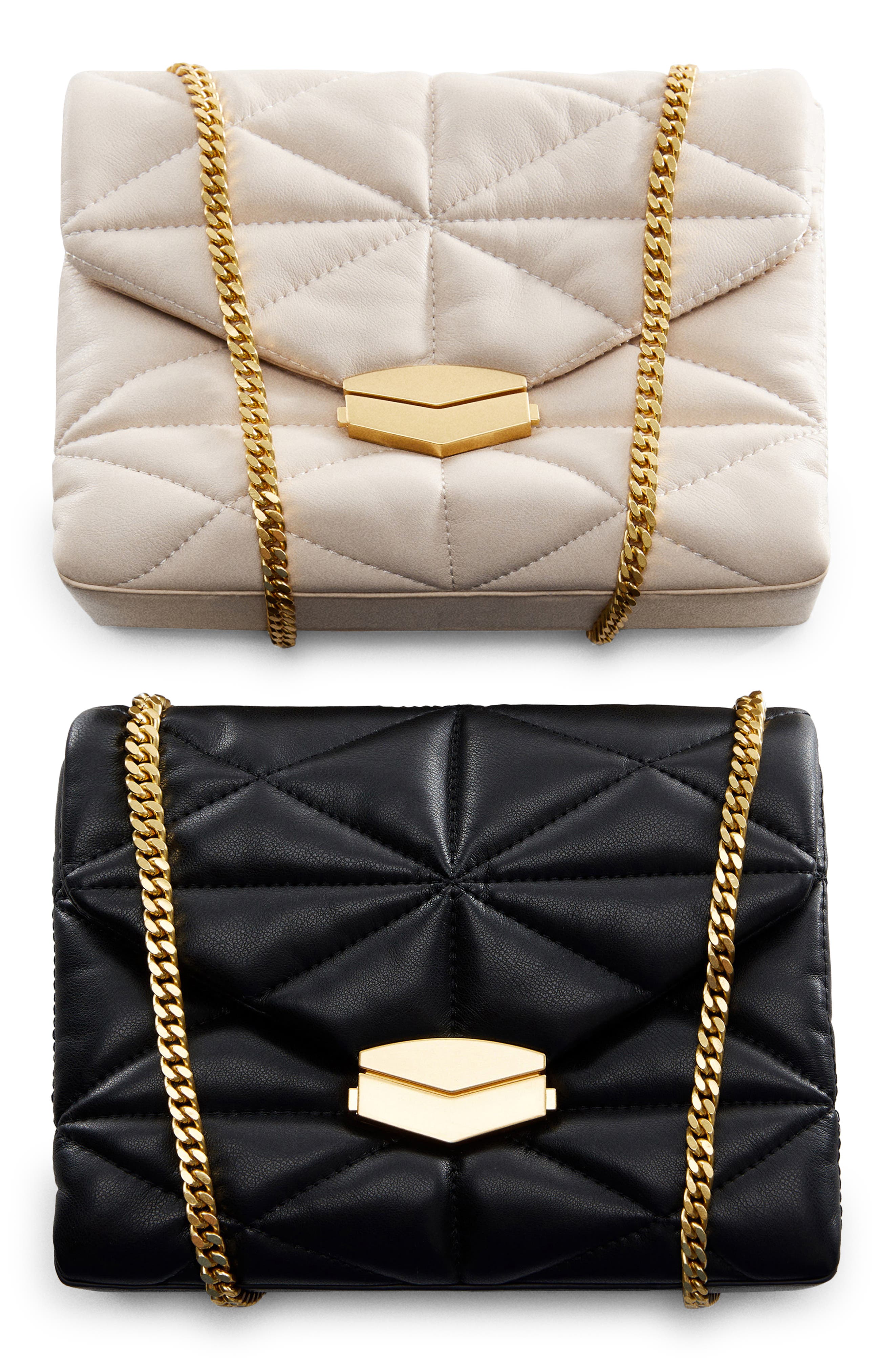 MANGO Quilted Faux Suede Convertible Shoulder Bag, Alternate, color, 