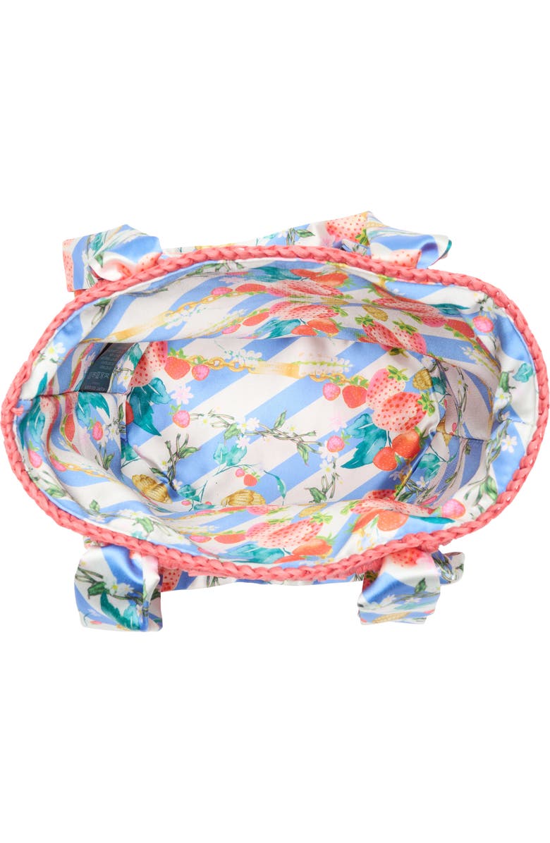 Kurt Geiger London Small Scarf Raffia Tote, Alternate, color, Open Pink