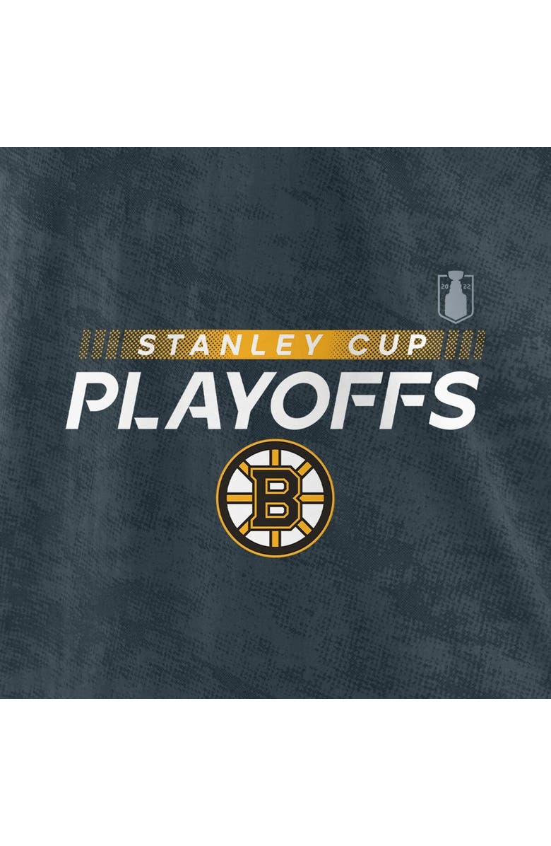 FANATICS Men's Fanatics Branded Charcoal Boston Bruins Authentic Pro 2022 Stanley Cup Playoffs T-Shirt, Alternate, color,
