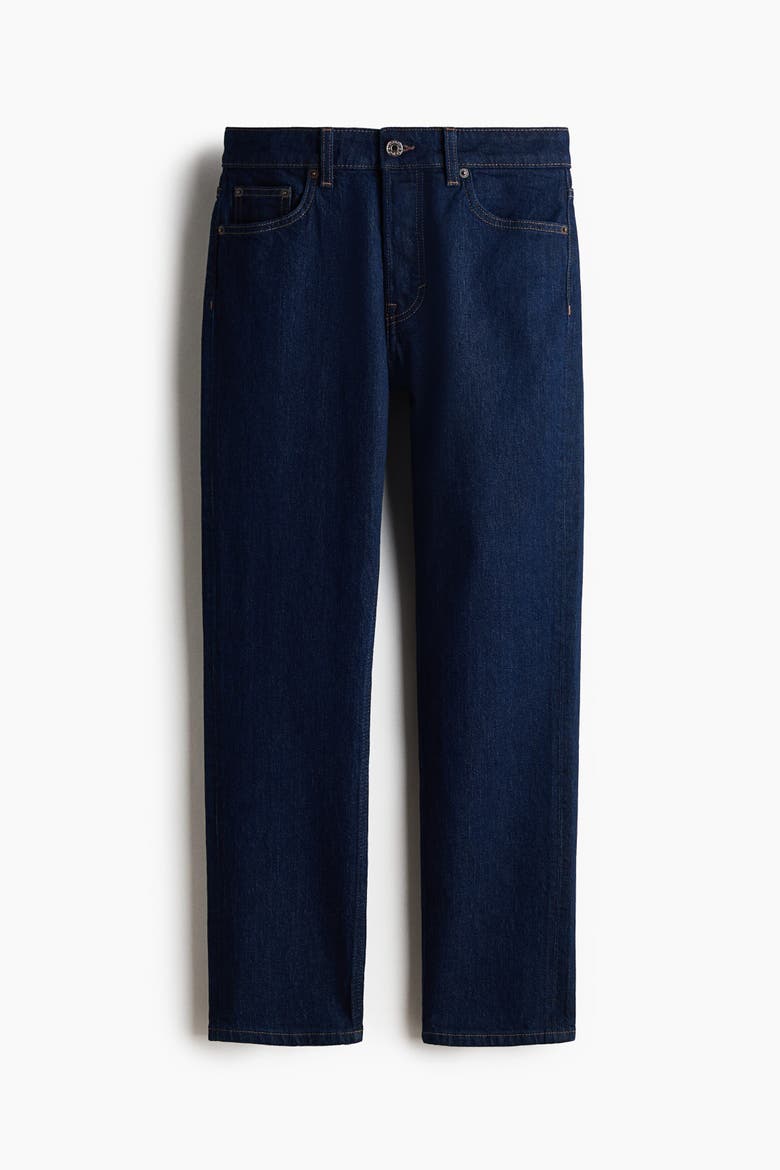 Straight Regular Waist Jeans, Alternate, color, Dark denim blue