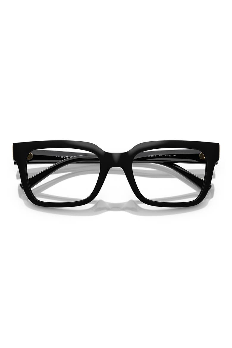 52mm Pillow Optical Glasses, Alternate, color, BLACK