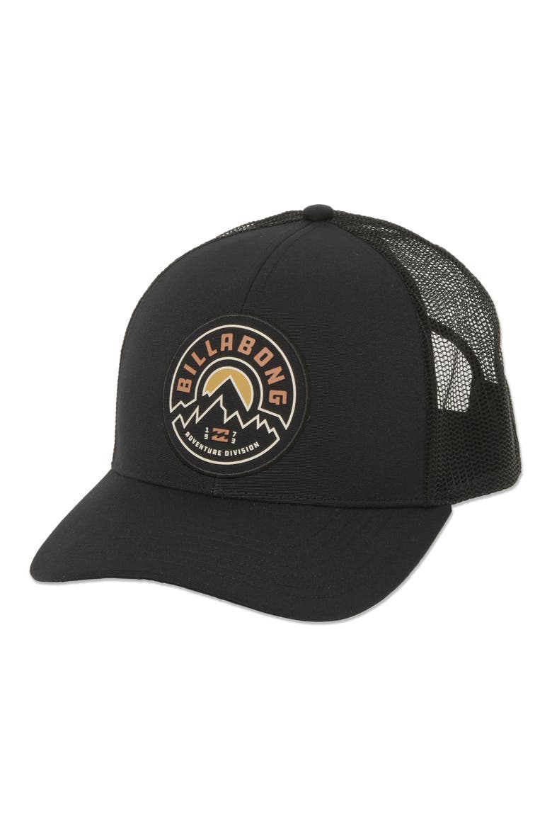 Adventure Division Rockies Snapback Trucker Hat, Main, color, BLACK