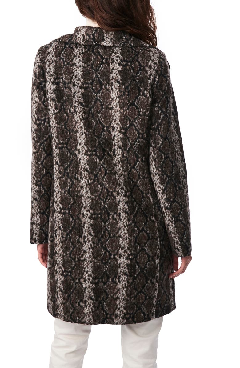Bernardo Snakeskin Print Coat, Alternate, color, 