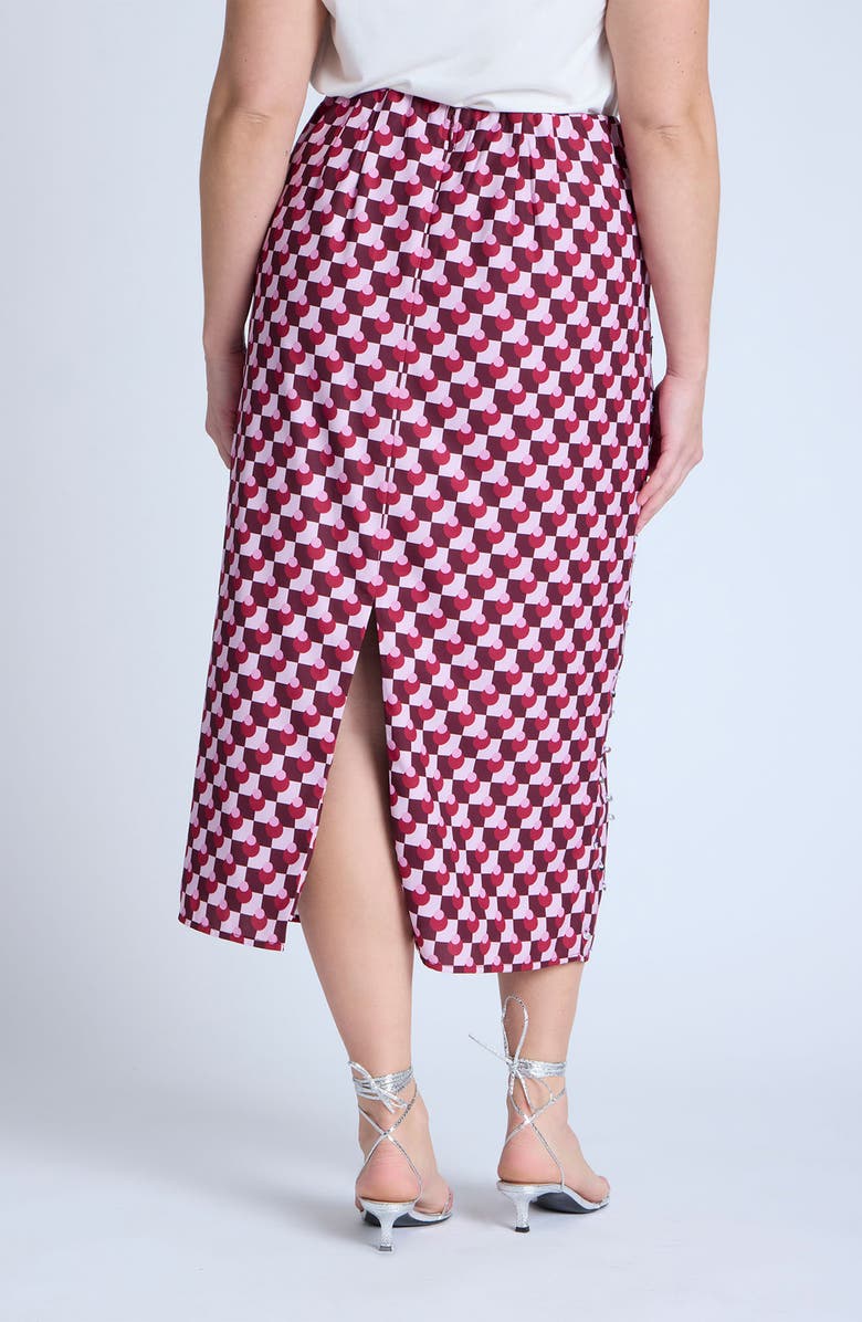 ELOQUII Geometric Print Sequin Midi Skirt, Alternate, color, 