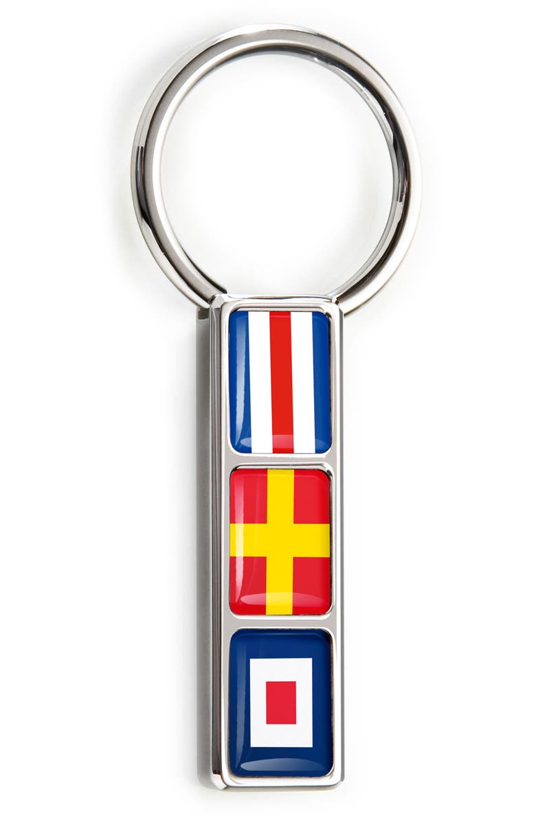 M-Clip<sup>®</sup> M-Clip Nautical Flag Key Ring, Main, color, Silver