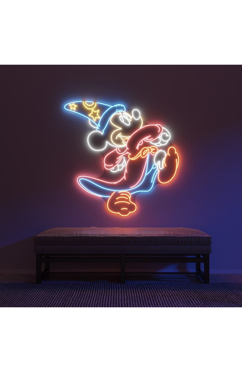 Yellowpop x Disney 'Fantasia' Mickey Sorcerer LED Neon Sign, Alternate, color, 