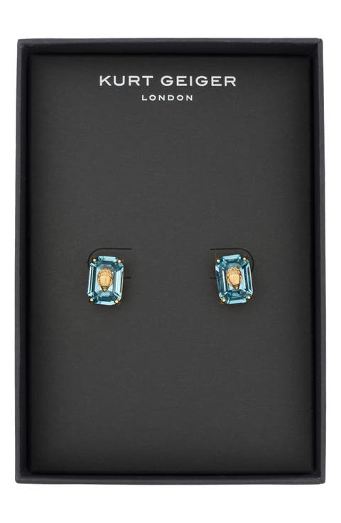 Crystal Emerald Stud Earrings