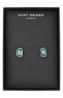 Kurt Geiger London Crystal Emerald Stud Earrings
