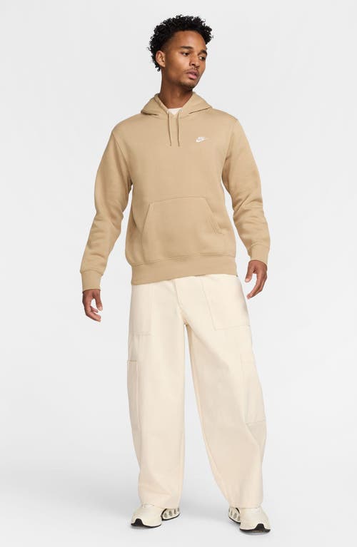 Nike Club Fleece Pullover Hoodie In Brown