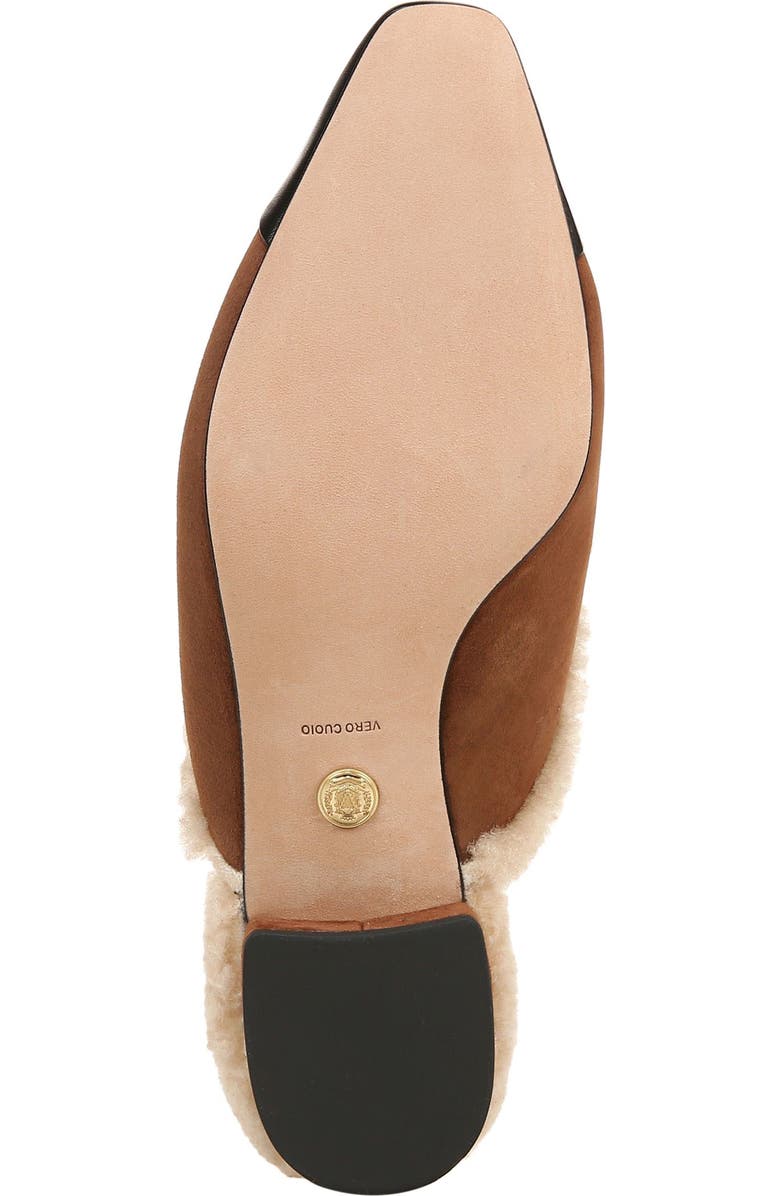 Veronica Beard Cecile Genuine Shearling Mule, Alternate, color, Cedar/ Black