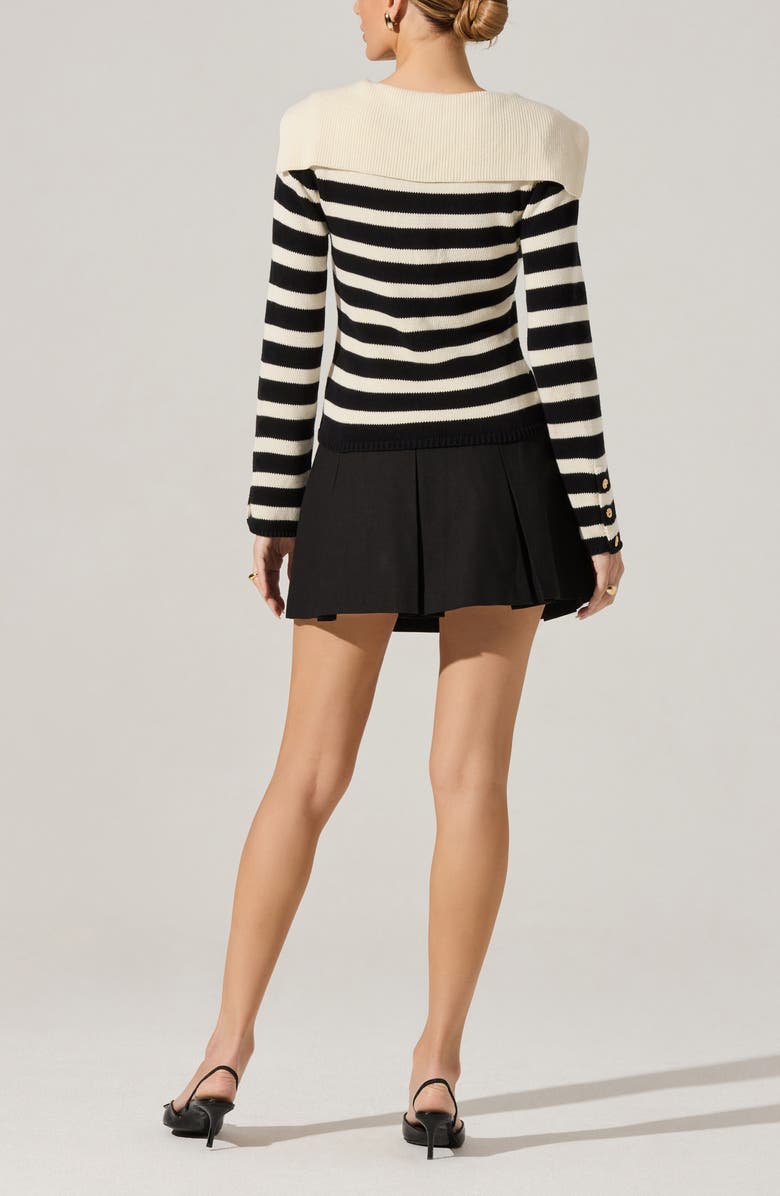 ASTR the Label Wide Pleat Miniskirt, Alternate, color, Black